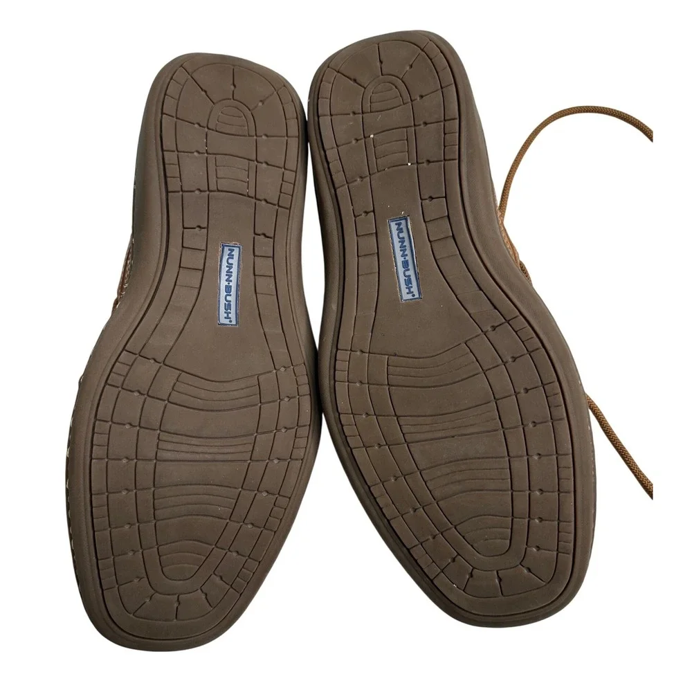 Nunn Bush Brown Leather Deck Boat Shoes Comfort‎ Gel Men's Size 9M Preppy Casual
